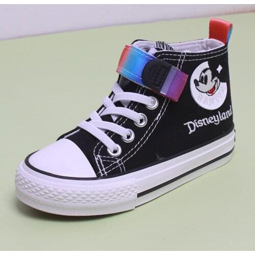 Disney childrens cartoon Mickey Mouse non-slip soft sole casual shoes boys and girls student sports shoes running canvas shoes