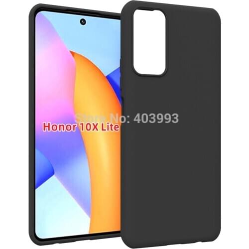 For Huawei honor 10X lite DNN-LX9 Case Black Silicone Flower Soft Phone Cases For Huawei honor 10X lite Case TPU Funda