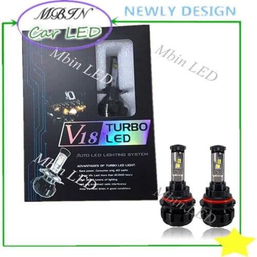 Dual beam lighter 9004/9007/HB1/HB5 V18 Turbo 40W 4000LM driving bulb upgrade from V16 fan led headlight fog lamp super bright