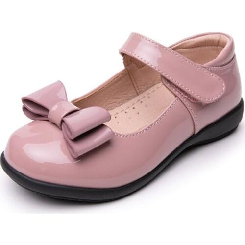 College Style Dress Shoes Children Patent Leather Performance Flats Spring/Autumn Girls Princess Soft bottom Baby Toddler Shoes