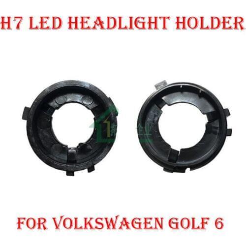 2PCS H7 LED Headlight Conversion Kit Bulb Holder Adapter Base Retainer Socket For Volkswagen VW Golf 6 Touran Sharan Scirocco