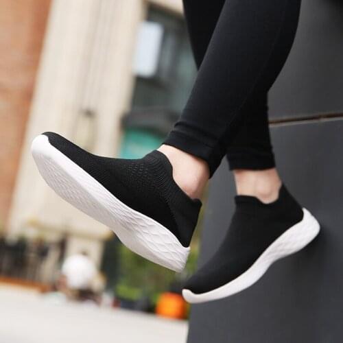 Women Flat Slip on White Shoes Woman Lightweight White Sneakers Summer Autumn Casual Chaussures Femme Basket Flats Shoes
