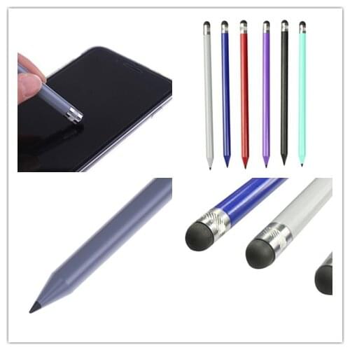 2 In 1 Multifunction Fine Point Round Thin Tip Touch Screen Pen Capacitive Stylus Pen For Smart Phone Tablet For IPad