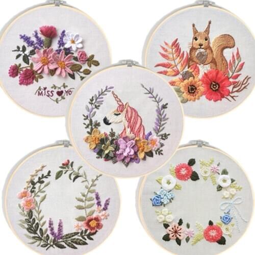 DIY Needlework Girls Kids handicrafts Kit Weave Sew Tools Embroidery Creative Craft Material Set Toys for Children Adult Gift