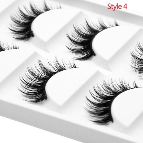 Kimcci 5pairs False 3D Eyelashes Fake Mink Lashes Long Makeup 3D Mink Eyelash Extension Mink Eyelashes for Beauty Tools Cilios