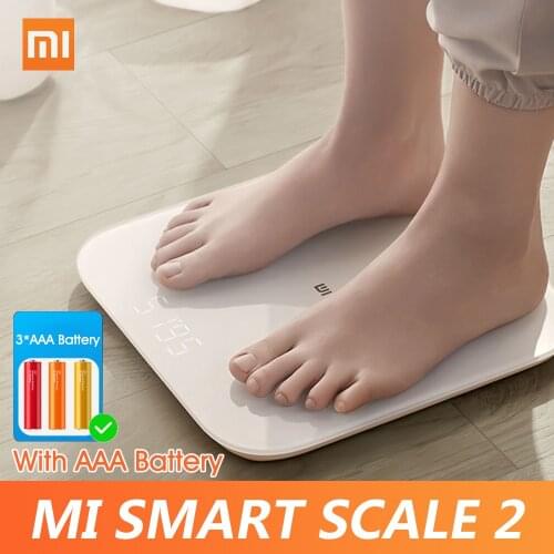 XIAOMI MIJIA Mi Smart Scale 2 Bathroom Digital electronic floor scale Object weight Balance LED screen Bluetooth Mifit APP 150kg