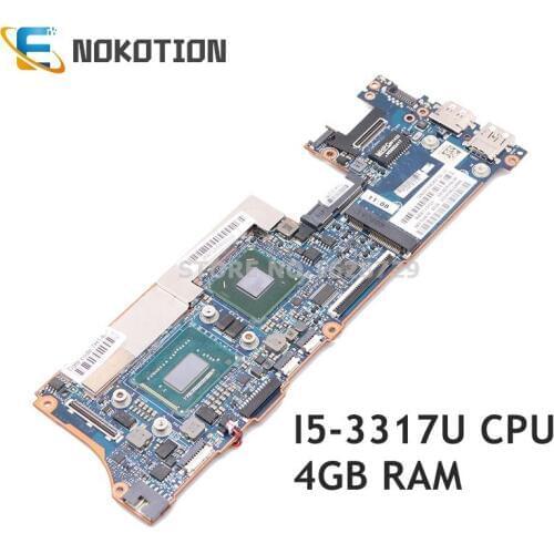 NOKOTION 689957-001 689957-501 for HP Spectre XT13 XT 13-2000 laptop motherboard VCU01 LA-8554P SR0N8 I5-3317U CPU 4GB RAM
