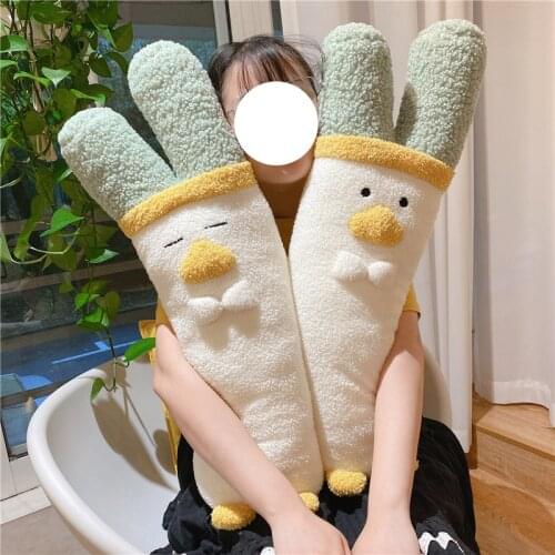 Creative 70/100CM New Plush Scallion Duck Long Stuffed Pillow Plushie Children Toys Home Decor For Kids Gifts