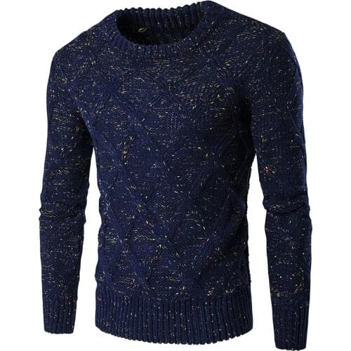 2016 New Autumn Winter Mens Stripe Sweater Thicken Men Dress Knitted Pullover Casual Slim Fit jumper O Neck Sweater