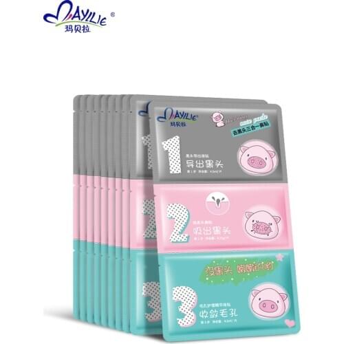 Pig Nose Patch Pore Cleanser Gadget Nose Men and Women Cleaning Nose Suction Blackhead Closed Acne Shrink Pore Set