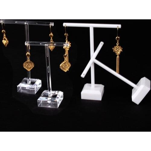 2pcs/sets Mini Earring Display Stand Plastic Shelf Ear Stud Earrings Holder Rack Storage Jewelry Display