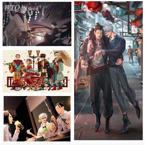 Gojo Satoru Retro Poster Jujutsu Kaisen Posters Anime Posters Canvas Painting Wall Decor Poster Wall Art Picture Home Decor