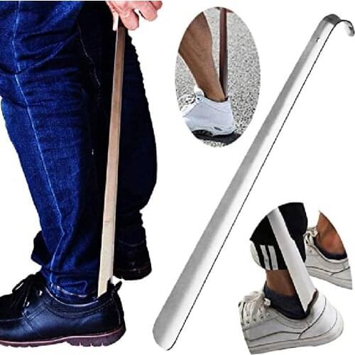 16.5 Inch Extra Long Handled Shoehorn Stainless Steel Shoe Horn Helper Stick for Women Men Kid Senior Elderly Disabled Pregnancy
