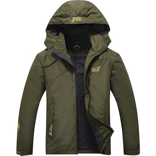 Spring Autumn Hiking Jackets Men Women Windproof Waterproof Hooded Coats Outdoor Camping Climbing Trekking Sports Windbreaker