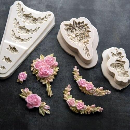 DIY Epoxy Resin Flower Decoration Silicone Mold Chocolate Mold Kitchen Dessert Cake Baking Decoration Flower Shape Silicone Mold