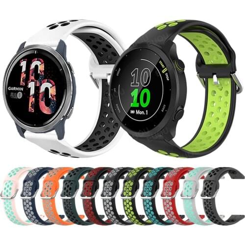 Silicone Strap For Garmin Venu 2 Sq sport band Belt Vivoactive 3 4/Forerunner 55 245 645 Wristband Watchband Bracelet Wriststrap