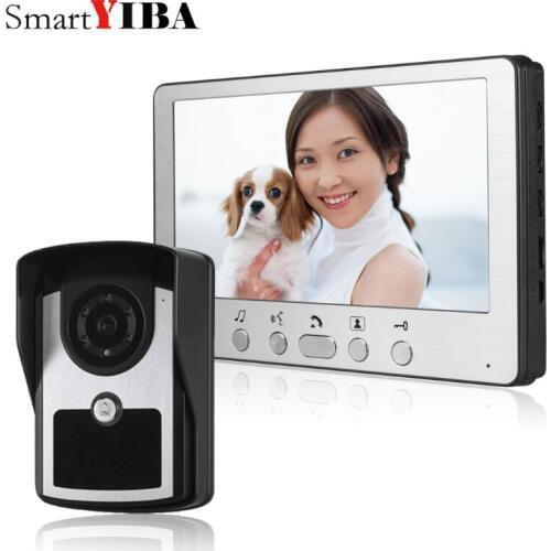 SmartYIBA 7 inch TFT LCD Video intercom no radiation, low power consumption With Waterproof Outdoor IR Camera Night Vision color