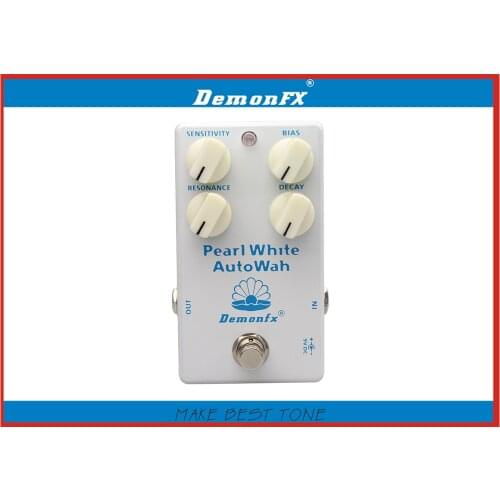 Demonfx High Quality Pearl White Auto Wah Effect Pedal AutoWah With True Bypass -Clone Snow White AutoWah Effect