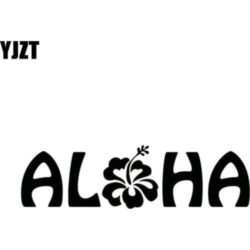 YJZT 15.4X4.3CM ALOHA Cartoon Vinyl Car Sticker Motorcycle Decals Car-styling S8-0138