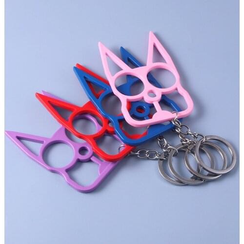 Cartoon Cat Face Corkscrew Keychain Creative Portable Alloy Car Key Chain Women Trendy Bag Charms Jewelry Gift