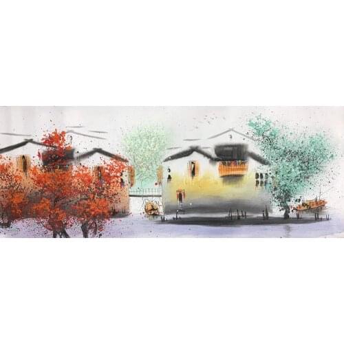 100% Hand Painted Modern Chinese Landscape Oil Painting on Canvas Abstract Canvas Painting Wall art Picture for Home Decoration