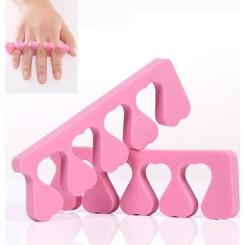 50pcs Pack Nail Art Toes Separators Fingers Random Color Soft Sponge UV Gel Polish Beauty Manicure Pedicure Tools