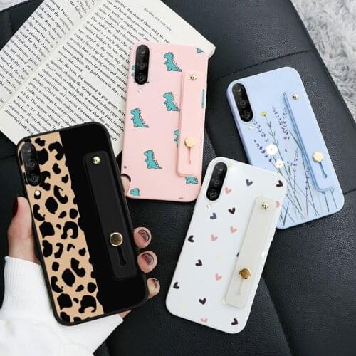 For Huawei P30 Lite Pro Case Soft Silicone Cover For Huawei P30Lite P30Pro P 30Lite 30Pro Leopard Print Wrist Strap Holder Funda