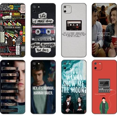 Black tpu Case For OPPO Realme C11 C20 C21 Case Back Cover Bumper Thirteen 13 Reasons Why Quotes