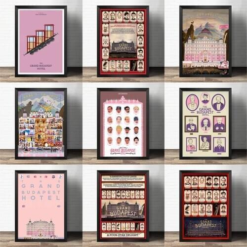 Home Decor Nordic Wall Art Painting Grand Budapest Hotel Vintage Classic Movie HD Print Posters Modular Picture Bedroom