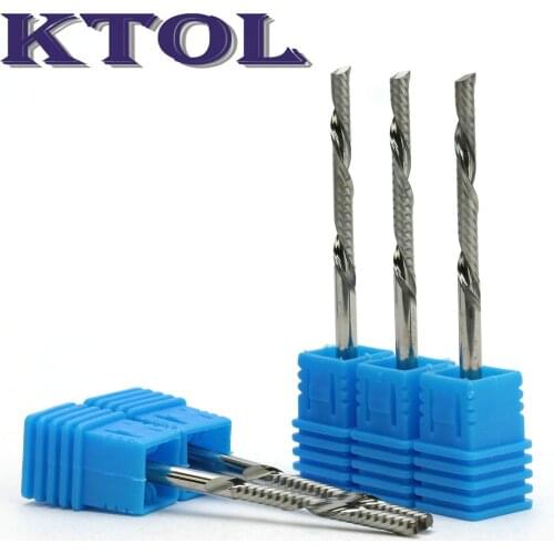 Down CUTTING 3.175*28MM Micro CNC End Mills,1/8 Single Flute Carbide Spiral End Mill Set/ Router CNC Bits Acrylic Cutter Tool