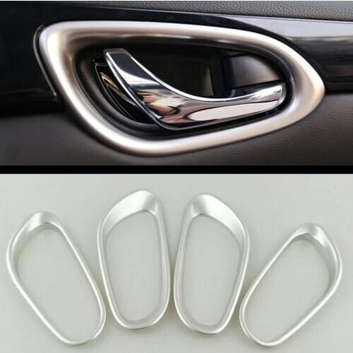 ABS Matte auto parts car interior door bowl protection frame cover sticker car styling 4pcs For Nissan Sentra 2016 2017 2018