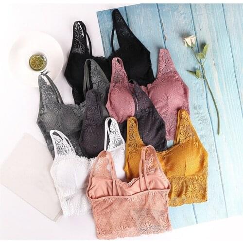 Women Camisole Wide Shoulder Straps Lace Trim Cami Breathable Hollow Out Mesh Tube Top Underwear