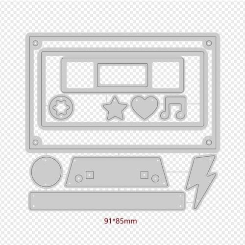 Metal Cutting dies Cassette Tape card Scrapbooking Stencil Cut Die For DIY Card Crafts Handmade