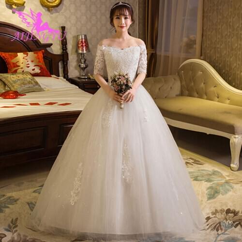 AIJINGYU Muslim Gown Mexican Gowns Short Ball White Sexy Gownes 2021 Princess Wedding and Bridal Dresses