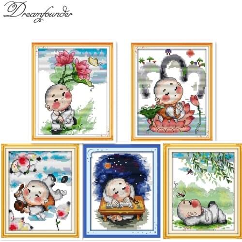 Fantastic scenery cross stitch kit aida 14ct 11ct count printed canvas stitches embroidery DIY handmade needlework