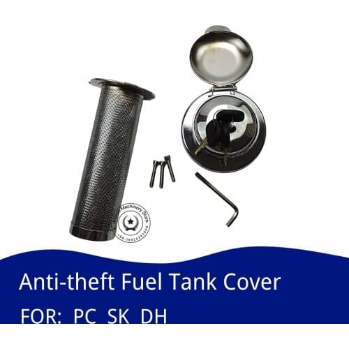 Excavator Anti-theft Diesel Fuel Tank Cover Fuel tank Filter Excavator Accessories for PC SK DH