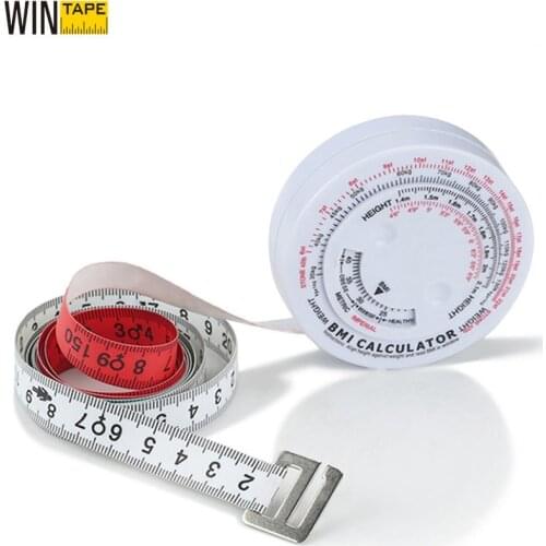 WINTAPE BMI Body Mass Index Retractable Tape 150cm Measure Calculator Diet Weight Loss Tape Measures Tools BMI Body Mass Index