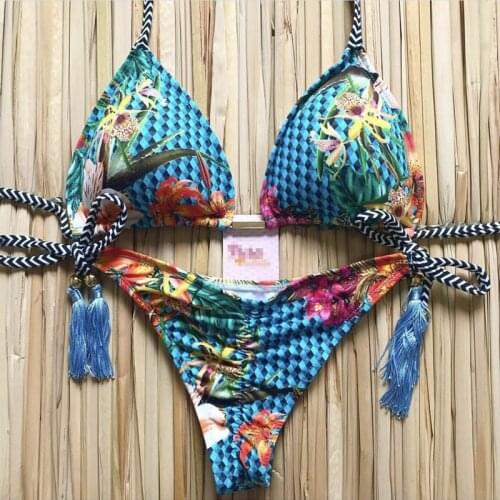 Swimwear Woman Swimsuit Sexy Bikini 2021 New Push Up Bikini Set Bathing Suit Women Print Floral Beachwear Biquini Two Piece Suit