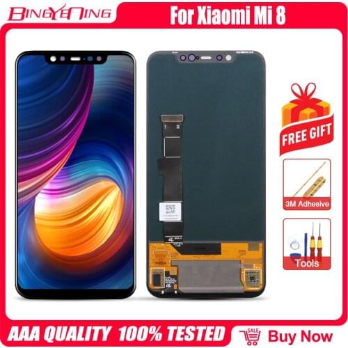 For 6.21" For Xiaomi Mi 8 LCD Display + Frame Touch Screen Panel For Xiaomi 8 Mi 8 LCD Digitizer Replacement Repair Spare Parts
