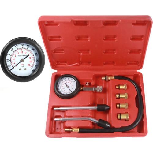 0-300psi Gasoline Engine Compression Tester Auto Petrol Gas Engine Cylinder Automobile Pressure Gauge Car Repair Kits