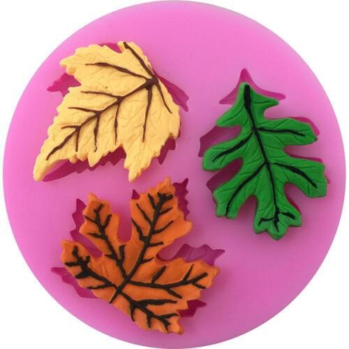 1PCS Maple Leaves Shape Silicone Cake Molds, Food Grade Silicone,Chocolate, Cookie , Jelly Mold, Bakeware Decorate E479