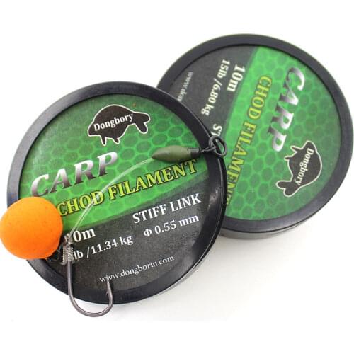 10m Carp Fishing Line Monofilament Fluorocarbon Line Chod Filament Carbon Fiber Carp Line For Hair Rigs Fishing Accessories