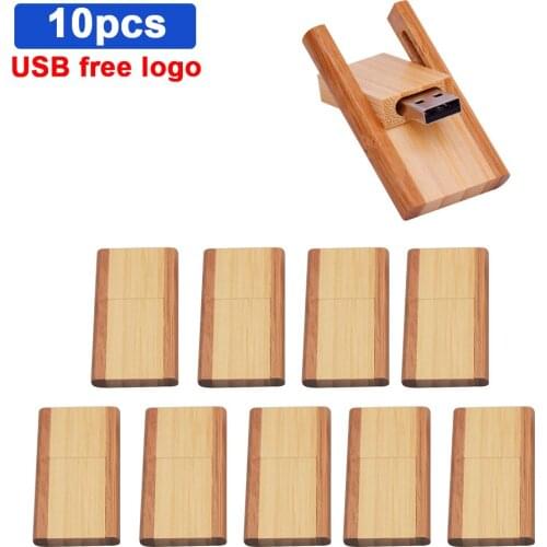 10pcs/lot Wooden Photography Usb Box LOGO Print Pendrive 4G 8GB 16GB 32GB 64GB Creative Usb 2.0 Usb Flash Drive for Wedding Gift