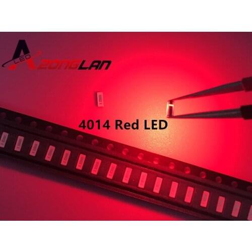 100PCS 4014 SMD LED RED 30mA 4.0*1.4*0.65mm super bright Free shipping