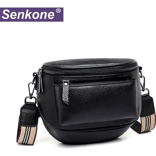 100% Genuine Leather Women Bag Handbag Fashion Saddle Bags Ladies Shoulder Messenger Bags Girls Crossbody Bag Famous Brand