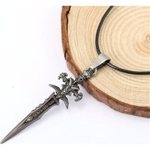 12pcs/lot H&F Dark World Tarrasque PUNK Death Knight rams head - Frostmourne Necklace Manufacturers