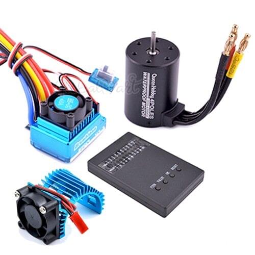 3650 3100kv 3900kv 4300kv Brushless Motor 45A/60A/80A/120A Brushless ESC Electric Speed Controller with heatsink for 1/10 RC Car
