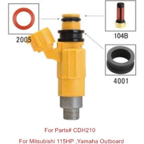 40sets For Mitsubishi 115HP TOP feed Fuel Injector Repair Kits For Parts# CDH210 Micro Filter Oring Seals (AY-RK020)