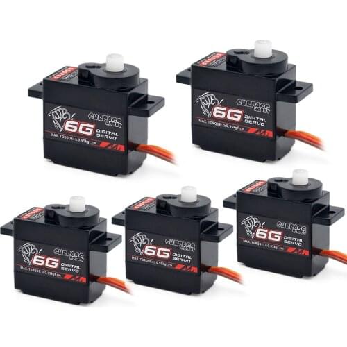 5pcs/lot Surpass Hobby Digital Servo 6g Micro Plastic Gear Servo for RC Airplanes Fixed-wing Helicopter