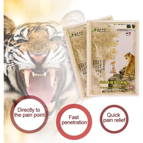 8pcs Tiger Balm Chinese Medical Plaster Back Neck Muscle Cervical Joints Arthritis Pain Relief Patch Herbs Stickers